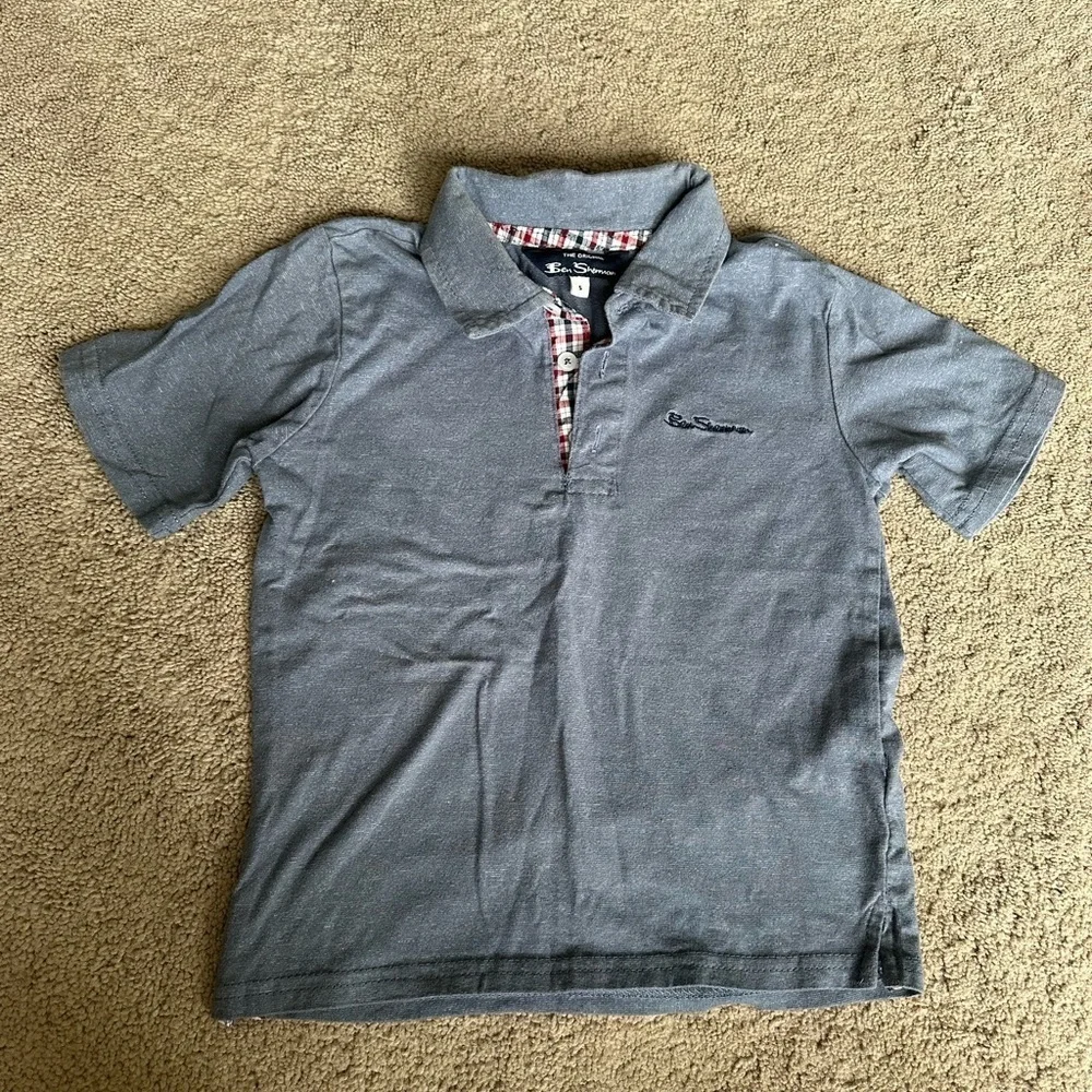 Boys Ben Sherman blue polo shirt ys